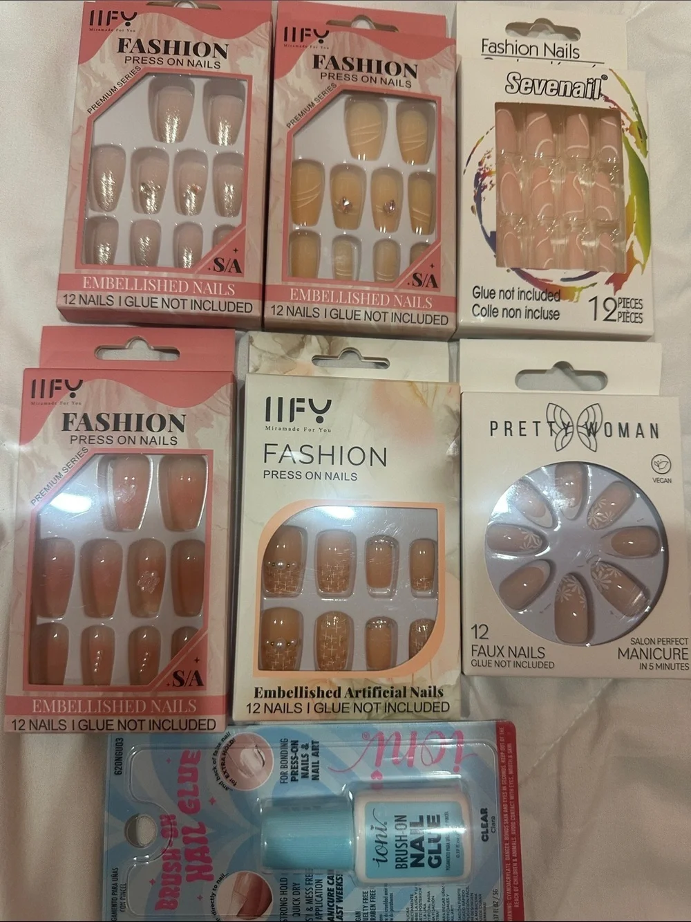 Seven7 Neutral & Nude Press-On Nails Assortment